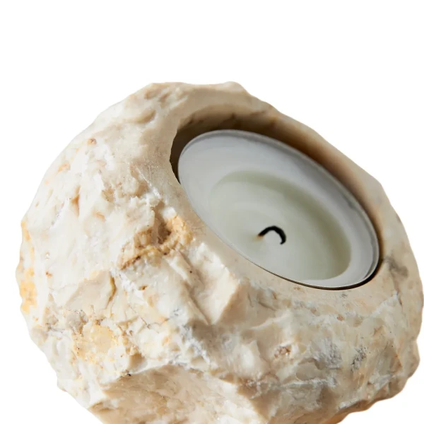 Świecznik na tealight marmurowy Batu - Muubs