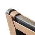 Modern lounge chair Philosophy mango wood and leather - Muubs