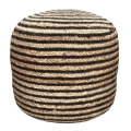 Jute pouffe Bombay jØ45 natural black - Pomax