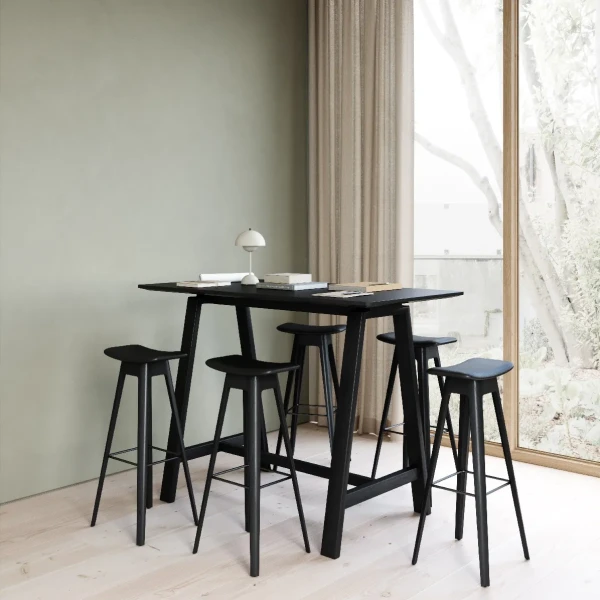 Czarny wysoki stół na kozłach HT1-93 - Andersen Furniture