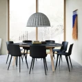 Designerskie krzesło na drewnianych nogach Tac czarne siedzisko i nogi - Andersen Furniture