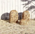 Duże lampiony Nord-By z kukurydzy, zestaw 3 szt - Pomax