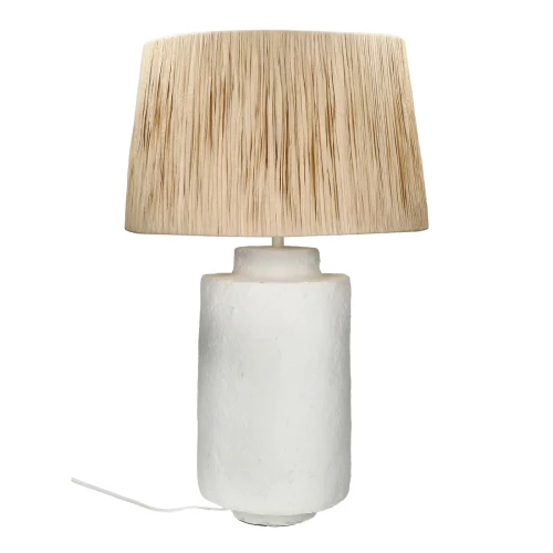 Lampa stołowa Felisa 62 biała z pulpy papierowej - Pomax