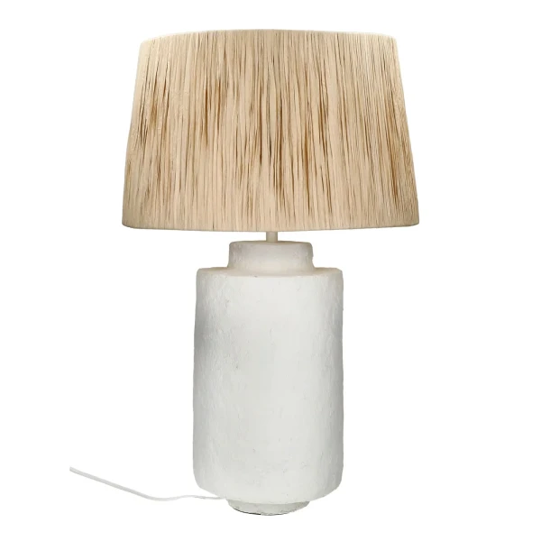Lampa stołowa Felisa 62 biała z pulpy papierowej - Pomax