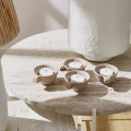 Świecznik na tealight beżowy, z aluminium Finn - Pomax