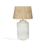 Table lamp Felisa 42 white paper mache - Pomax