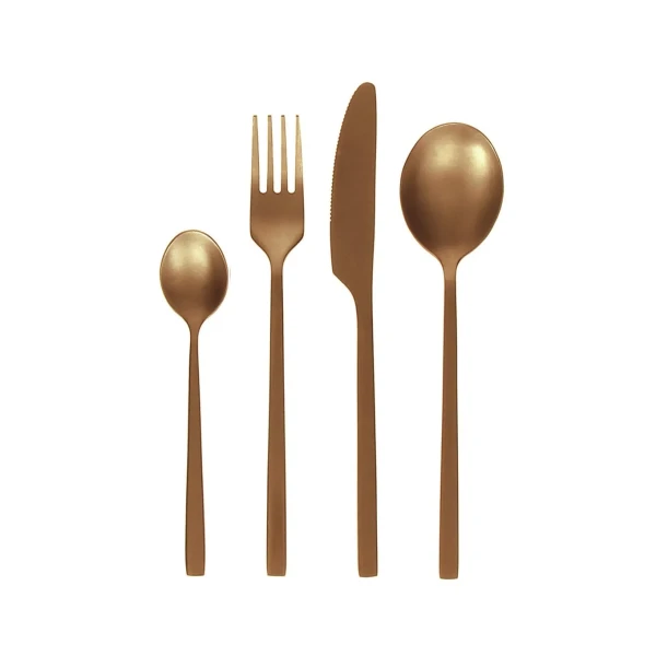 Stainless steel cutlery 18/10 Osawa Copper, set of 16 elements - Pomax