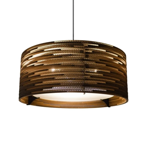 Lampa wisząca designerska Scraplights Drum24 Natural - Graypants