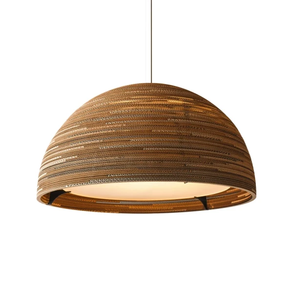Lampa wisząca duża Scraplights Dome36 Natural Ø92 - Graypants