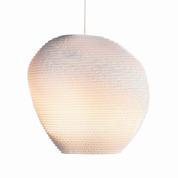 Biała lampa sufitowa Scraplights Pebbles Allyn White Ø36 - Graypants