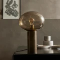 Lampa stołowa marmur ze szklanym kloszem Bes - Nordal