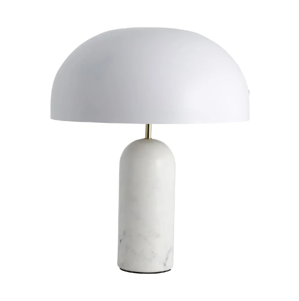 Biała lampa stołowa marmurowa Atlas - Nordal