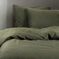 Satin bedding cover 200x200 green Soul Pine, Oeko-Tex 300 tc - Himla