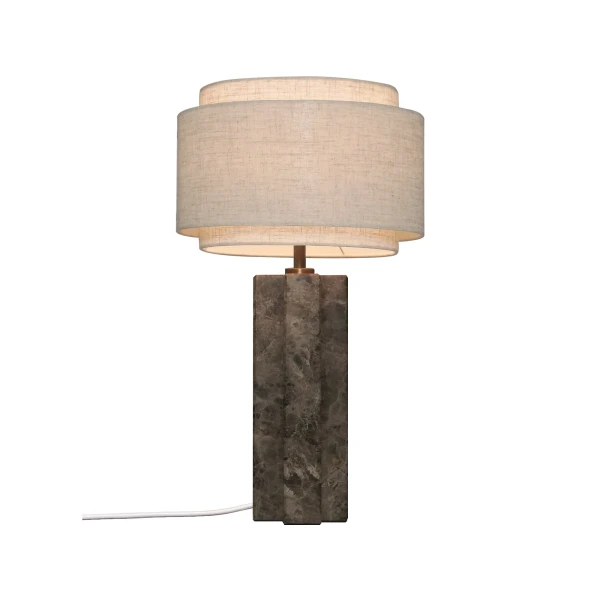 Lampa stołowa marmurowa Takai z lnianym kloszem - DFTP by Nordlux