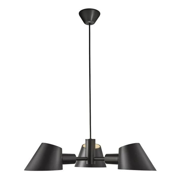 Lampa wisząca czarna trzy klosze Stay - DFTP by Nordlux
