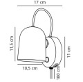 Biały kinkiet nowoczesny Angle z portem USB do ładowania - DFTP by Nordlux
