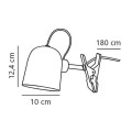 Lampka z klipsem czarna Angle - DFTP by Nordlux
