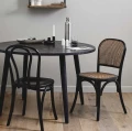 Krzesło drewniane czarne gięte Bistro Black - Nordal