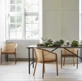 Krzesło do jadalni Mosso Light Brown, drewno teak i rattan - Nordal