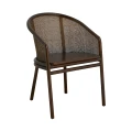 Krzesło do jadalni Mosso Dark Brown, drewno teak i rattan - Nordal