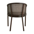 Krzesło do jadalni Mosso Dark Brown, drewno teak i rattan - Nordal