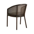 Krzesło do jadalni Mosso Dark Brown, drewno teak i rattan - Nordal