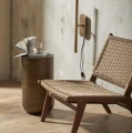 Fotel sznurkowy z drewnianą ramą Club Lounge, teak - Nordal