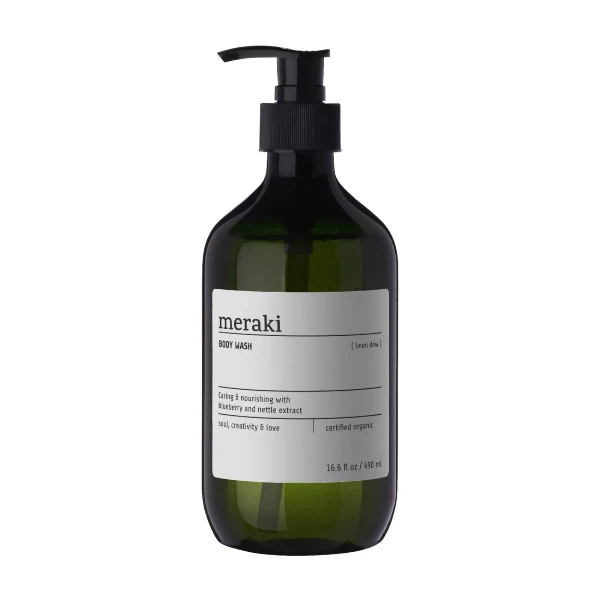 Naturalny żel pod prysznic Linen Dew 490 ml - Meraki