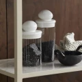 Pojemnik na żywność sypką Plum 1L, szklany z ceramiczną pokrywą - Nordal