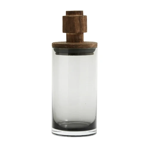 Pojemnik kuchenny Salvie 900 ml, szkło i drewno - Nordal