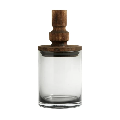 Pojemnik kuchenny Salvie 850 ml, szkło i drewno - Nordal