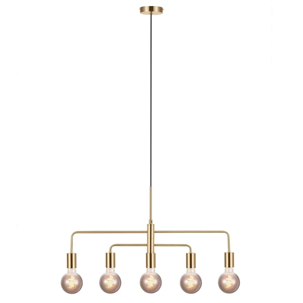 Nowoczesny żyrandol Gloom Brass 5 głowic, złoty - Nordlux