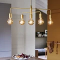 Nowoczesny żyrandol Gloom Brass 5 głowic, złoty - Nordlux