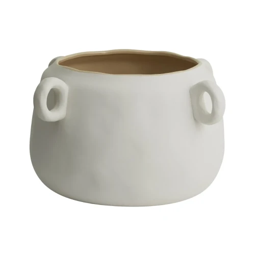 Biała doniczka ceramiczna Karlo Ø34 - Nordal