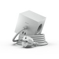 Listwa zasilająca kostka z usb, Square 1 Gotland Grey szara - Avolt