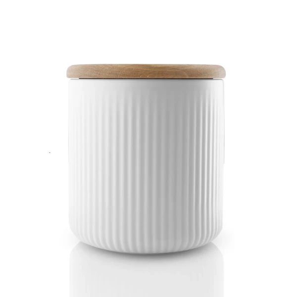 Pojemnik kuchenny, porcelanowy z dębową pokrywką Legio Nova 0,7 l - Eva Solo