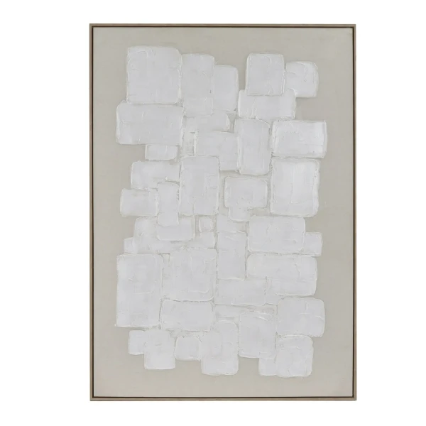 Duży obraz na ścianę Vicenza Off-white 103 x 143, płótno i rama sosnowa - Pomax