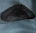 Duży czarny rattanowy abażur do lamp sufitowych Cloud XXL BAZAR BIZAR