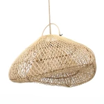 Rattanowy abażur do lampy wiszącej Cloud M, naturalny - Bazar Bizar