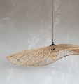 Abażur rattanowy do lampy wiszącej Chapeau, naturalny - Bazar Bizar
