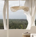 Abażur rattanowy do lampy wiszącej Chapeau, naturalny - Bazar Bizar
