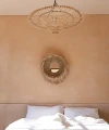 Designerski klosz do lampy wiszącej z rattanu Sky 60 - Bazar Bizar