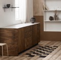 Dywanik z juty pleciony Nanea 200x70, szachownica - Nordal