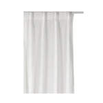 Zasłona lniana z taśmą Sunrise White 140x250 biała, 1 szt - Himla