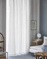 Zasłona lniana z taśmą Sunrise White 280x290 biała, 1 szt - Himla