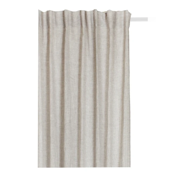 Zasłona lniana z taśmą Sunrise Oatmeal 280x250, 1 szt - Himla