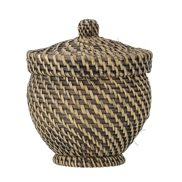 Rattanowy koszyk z pokrywą Leoonie - Bloomingville