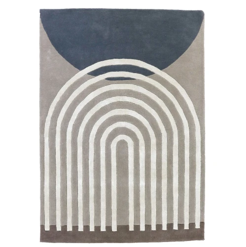 Wzorzysty dywan designerski Atrium 140x200, szary - Finarte