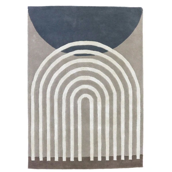 Wzorzysty dywan designerski Atrium 170x240, szary - Finarte