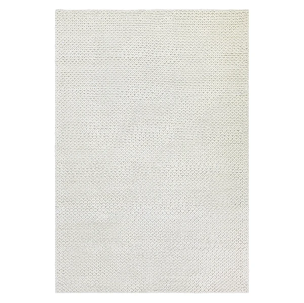 Dywan wełniany biały Keto 140x200, faktura bąbelków - Finarte